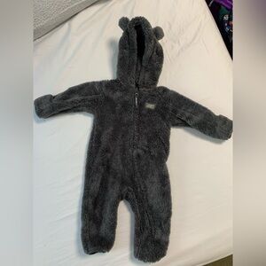 Eddie Bauer Charcoal Plush Pram Bear Snowsuit